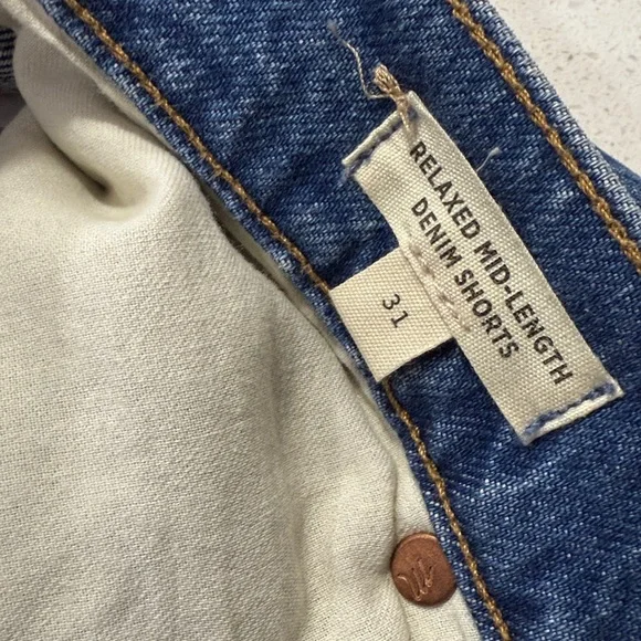 Madewell Relaxed Mid-Length Denim Shorts
 Size 31 - Picture 3 of 12